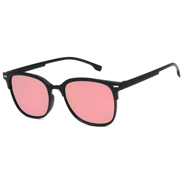 Sort klubmaster solbriller lyserød spejlglas sort