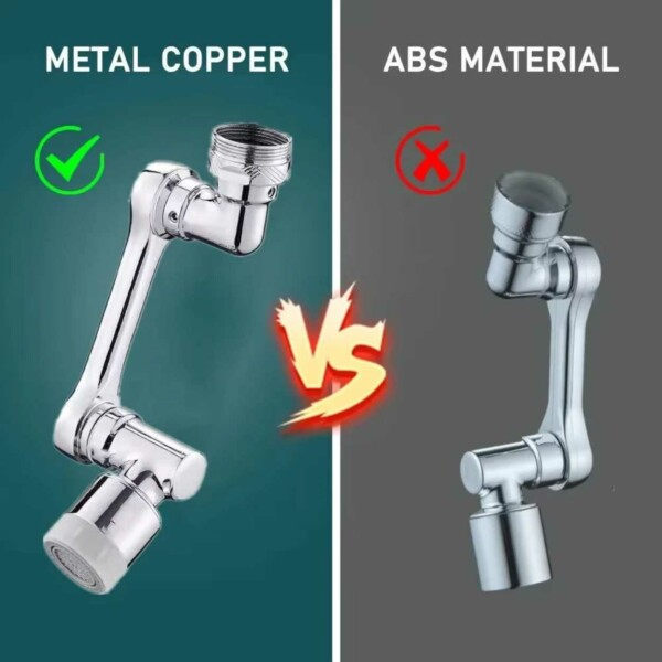 Munstycke till Kran - 1080° Roterande Kökskran Adapter Metall silver