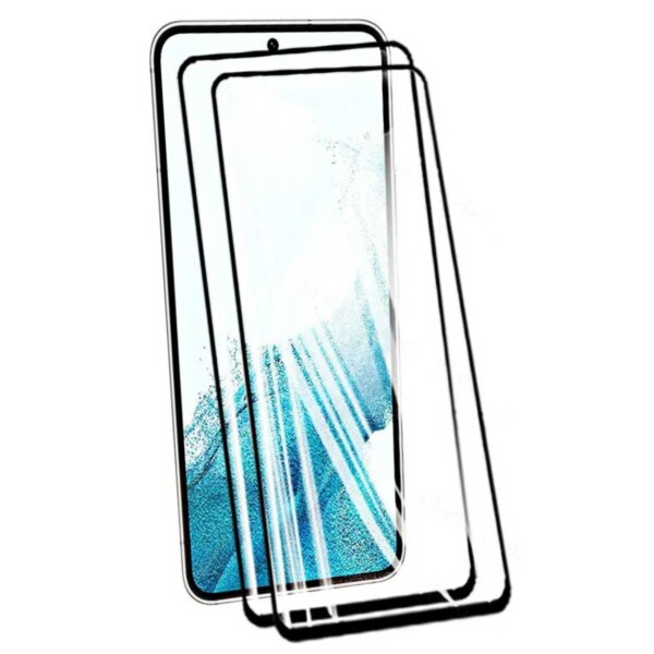 2-Pack Galaxy S21FE HD Härdat Glas Skärmskydd Kolfiber svart