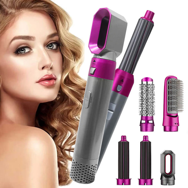 5-in-1 Multistyler-hiustenkuivain, silitysrauta ja kiharrin harmaa
