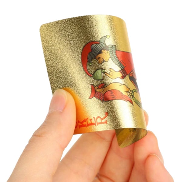 Gold -Plated Game Card Poker Card Game i gulldollar gull