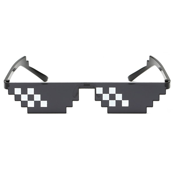 Musta roisto Life Glasses Meme -aurinkolasit pikseli musta