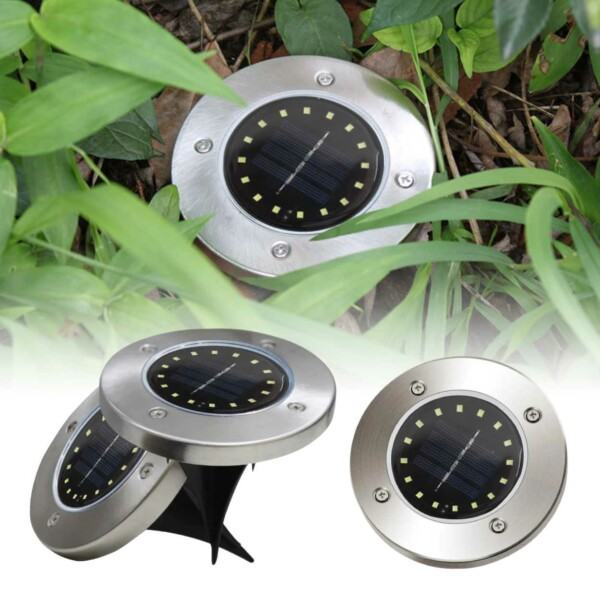 4-Pack Solcell Spotlights LED Markbelysning svart