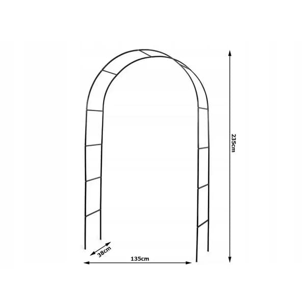 Havelbue i metal til klatreplanter – pergola til roser & vedbend 235 cm