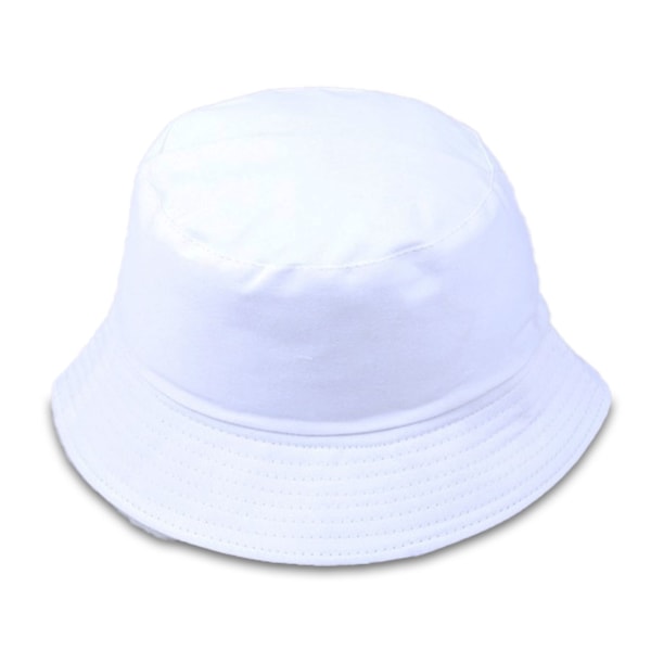 Hvit fiskehatt bøtte hatt hatt hatt hvit one size