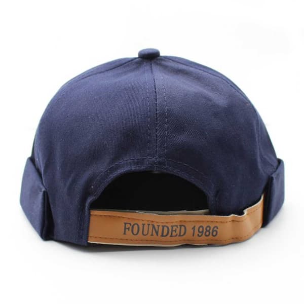 Blue Miki Hat Cap Rolled Screen Hat Beanie Docker Sotmössa blå