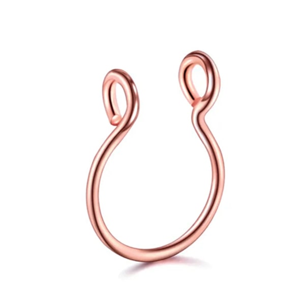Fake Näsring Septum Piercing Clip-On Roséguld