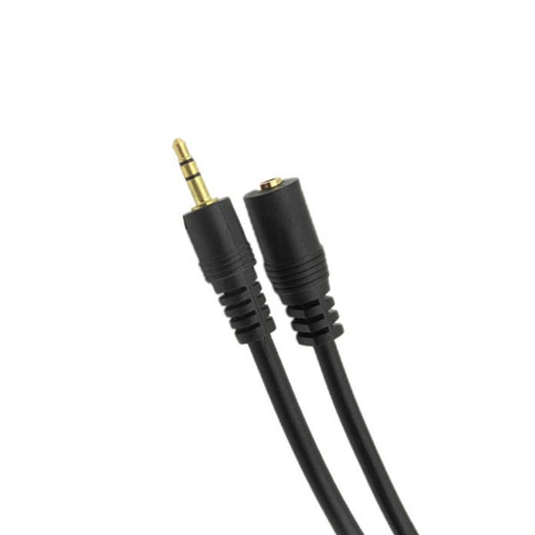 1,5m AUX 3,5 mm forlængerkabel Audio Kabel Kvinde Mand sort