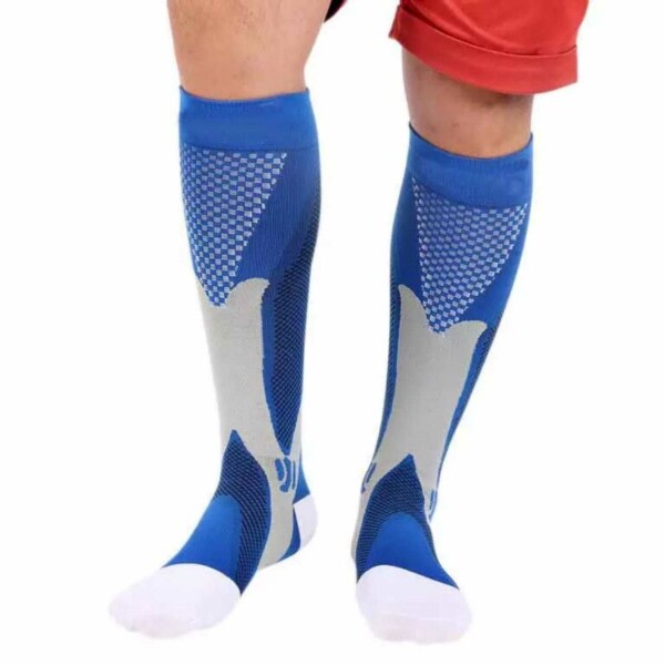 Tuki-sukat puristavat vähitellen 10-25 mmHg Kompressiosukkia EUR40-45 sininen