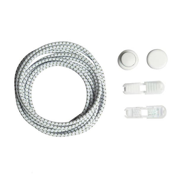 Elastiska Skosnören (Inklusive Dragsko) - No Tie Shoelaces - Vit vit