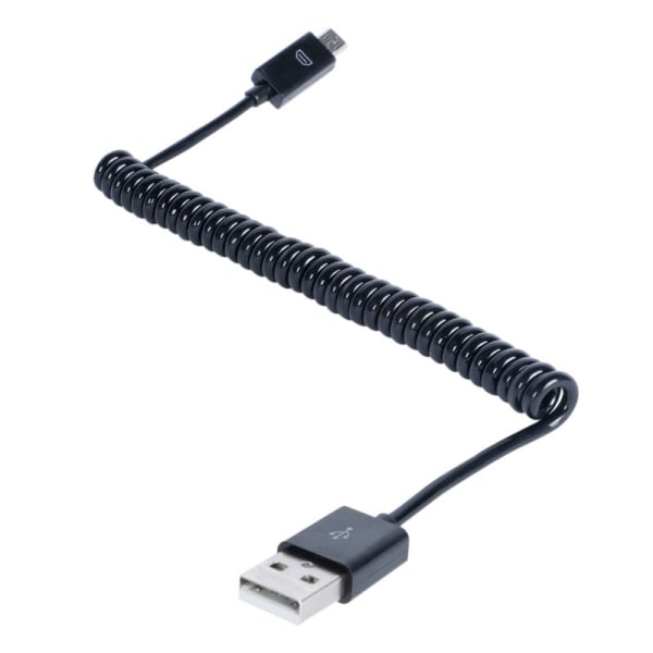 Android -latauskaapeli USB/MICRO USB -kierrekaapeli (musta) musta