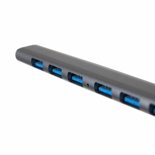 USB Hub 7 -portit | USB A - 1x USB 3.2 ja 6x USB 2.0 harmaa