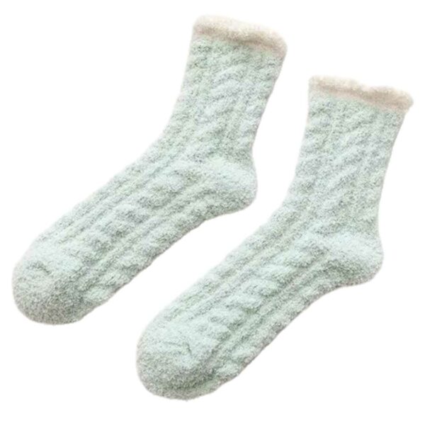 Furry Ragg Socks - Plush Hot Fleece Green grøn