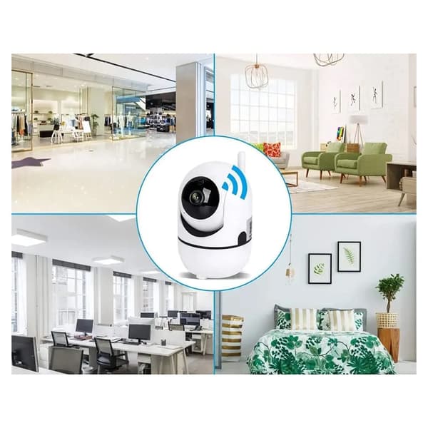 Övervakningskamera WiFi Inomhus Panorerbar HD Vit