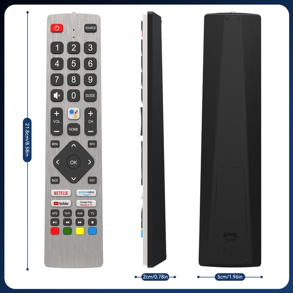 Sharp-yhteensopiva TV-kaukosäädin SHWRMC0133 harmaa