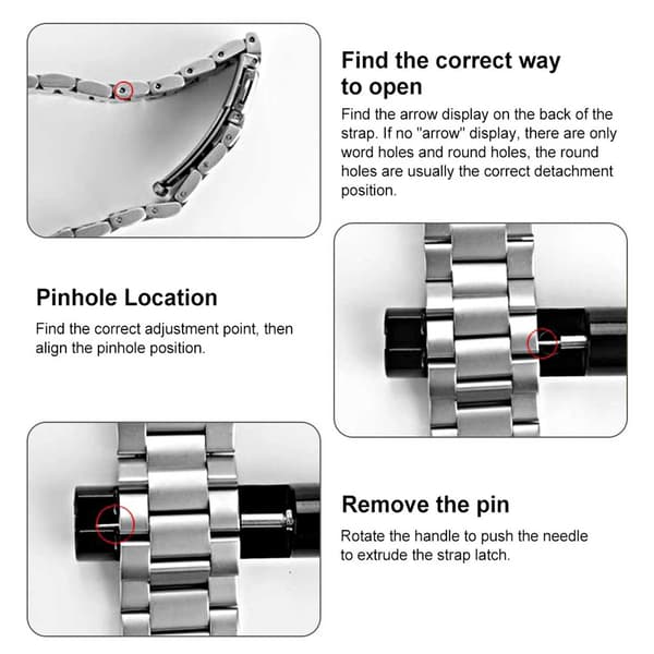 Link Remover Shorting Tools - Juster klokkebånd svart
