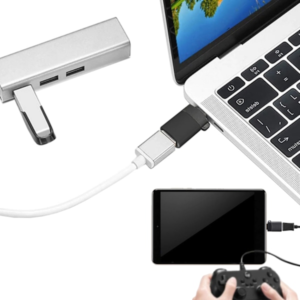 USB C han til USB A hun 3.0 OTG adapter sort