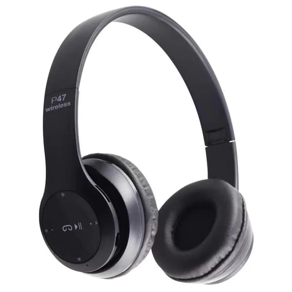 Trådlösa Bluetooth Hörlurar On-ear med Mikrofon Svart
