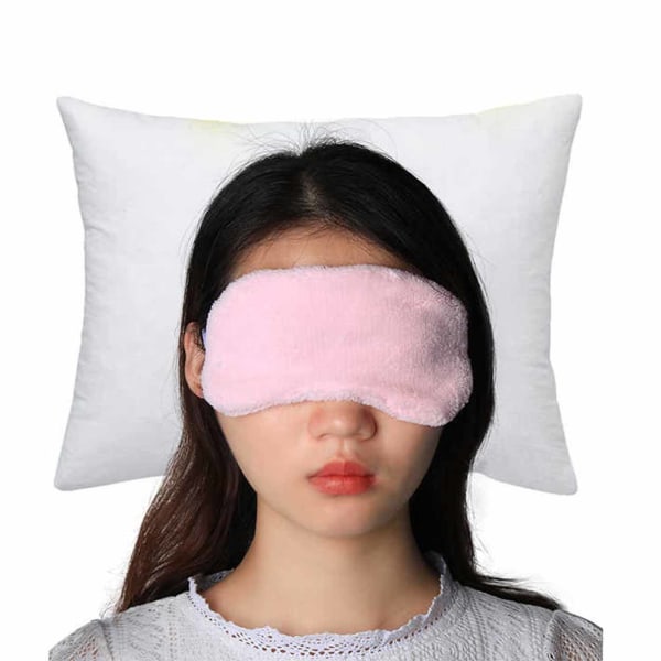 Blød cheaty pink sove maske fluffy øje mask fly rejse pink one size