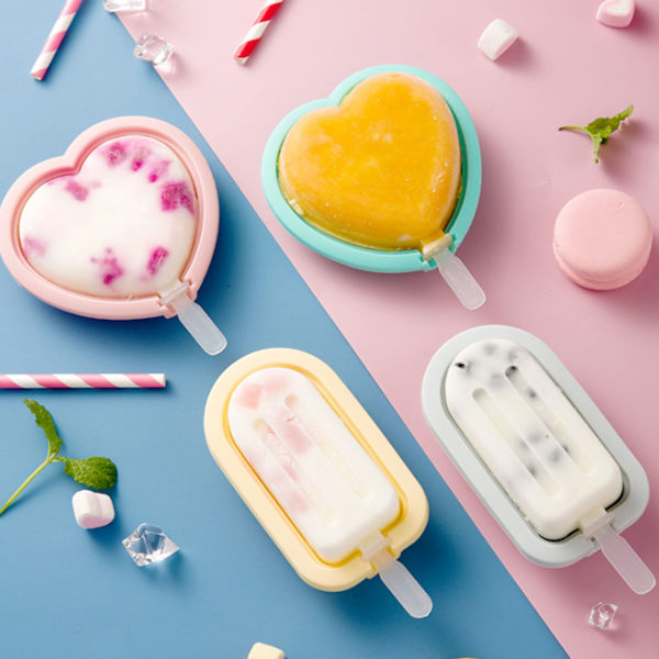 2 -Pack Ice Cream Shape Popsicle - Tee omat jäätelökepit kotona vihreä