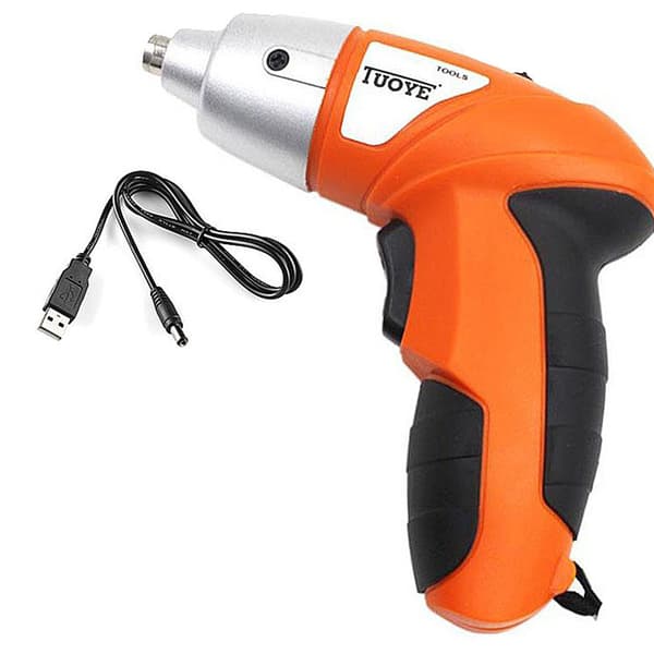Uppladdningsbar Mini Skruvdragare och Borrmaskin 45 Bits orange