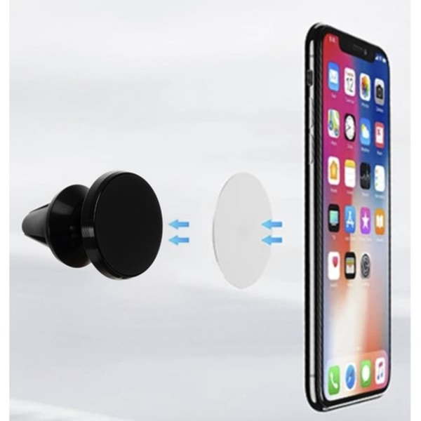 Magnetisk mobiltelefonholder for bilventilasjonsgitter