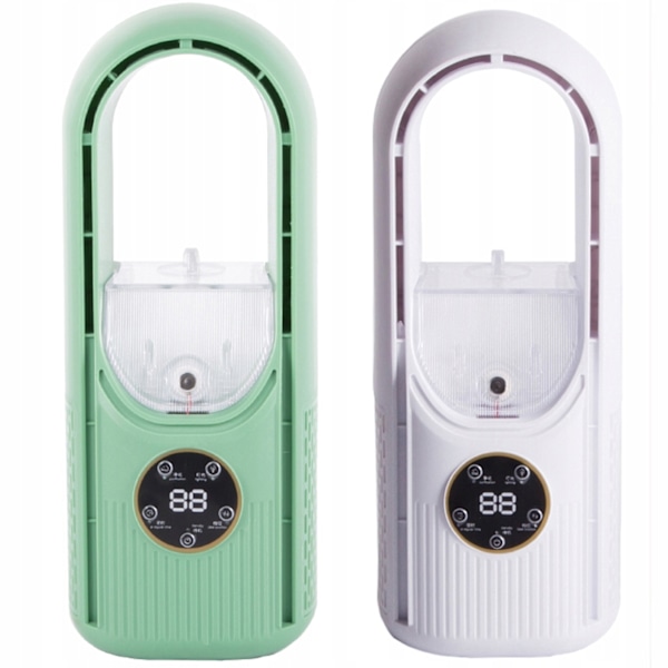 Bladeløs bordventilator med luftfugter USB RGB hvid