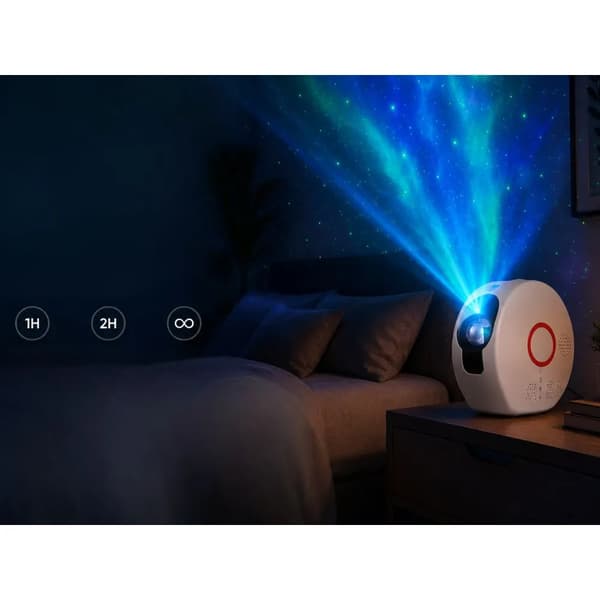 Stjerneprojektor Galaxy med Bluetooth-høyttaler