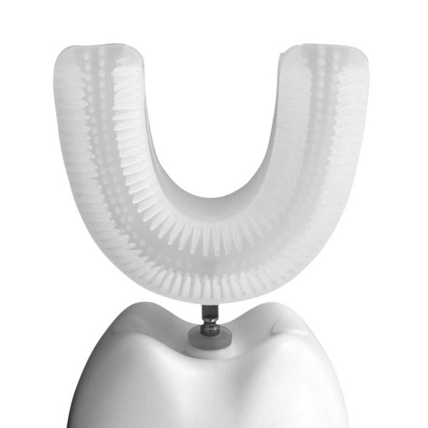 U-muotoinen hammasharjapään 360 automaattiseen sähköhammasharjaan valkoinen