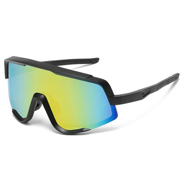Sport solbriller sort guld spejl glas sort