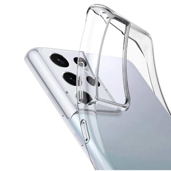 Ohut läpikuultava mobiili kuori Galaxy S21 Ultra Läpinäkymä läpinäkyvä