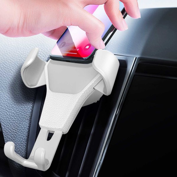 Universal Mobile Holder Car Mobile GPS -pidikkeelle autovalkoiseen valkoinen