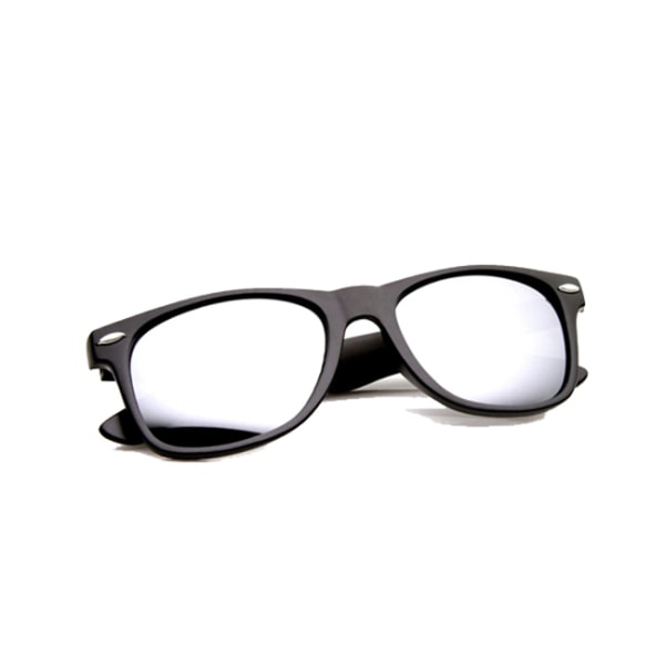 Retro Wayfarer solbriller sort spejlglas sort