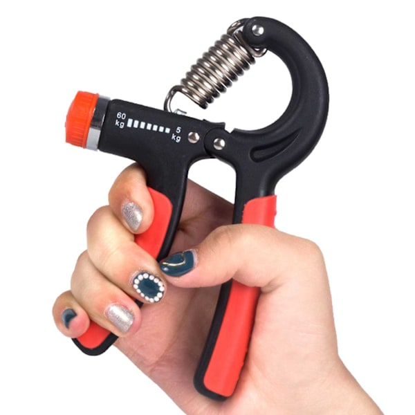 Justerbar Handtränare för Greppstyrka 5-60kg Hand Grip Grepptränare svart