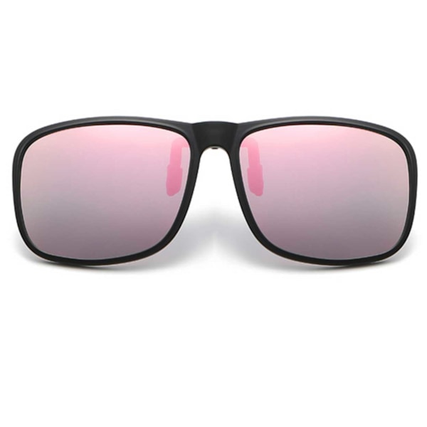 Flip-up solbriller Clip-On lyserøde spejllinser pink