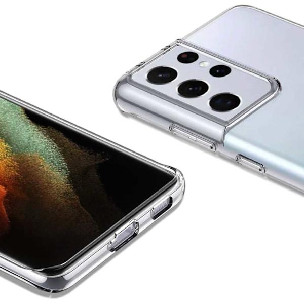 Ohut läpikuultava mobiili kuori Galaxy S21 Ultra Läpinäkymä läpinäkyvä