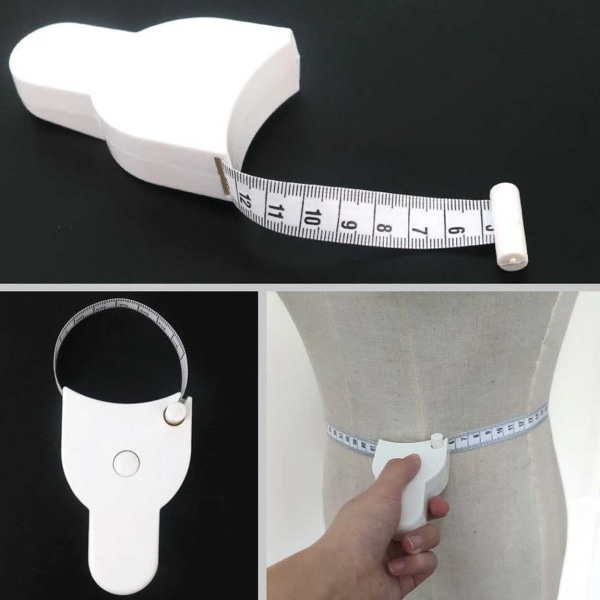 Tundor -teippi vaatteiden koon ja vartalon mitat - cm ja tuuma valkoinen