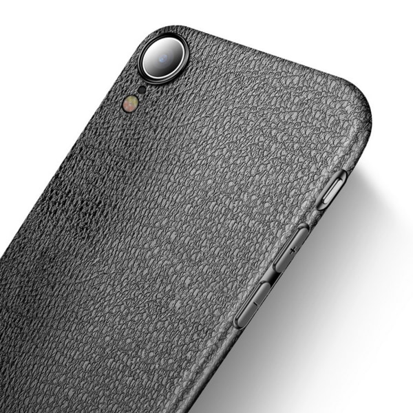 iPhone X Mobilskal Svart Läder Skinn svart