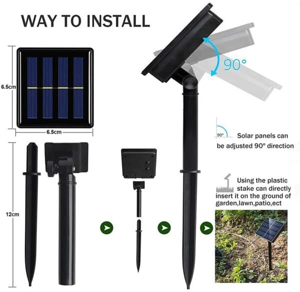 Solcell Rislampa Ljusslinga Papperslykta LED 3,5m 10 Lyktor gul