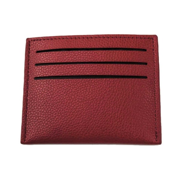 Burgundy Card Holder 7 Trade Wallet Credit Card Holder Leather rød