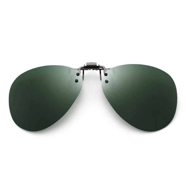 Clip-on Aviator solbriller pilot briller grønne grøn