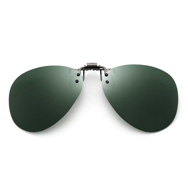 Clip-on Aviator Sunglasses Pilot Glasses Green grønn