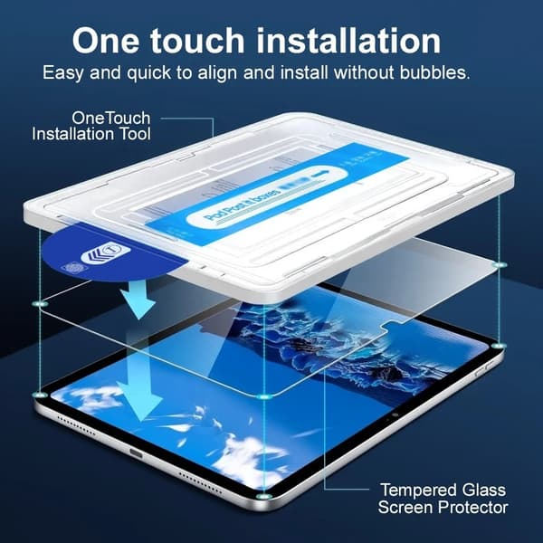 Easy Install iPad Mini 6/7 (8,3 tuumaa) Näytönsuoja HD Karkaistu Lasi Transparent