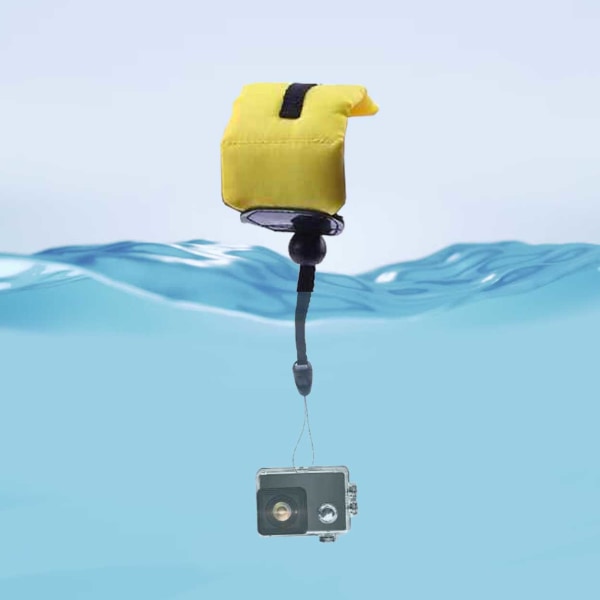 Universalt Flytande Armband Gopro Mobiltelefon Kamera Vattentätt gul