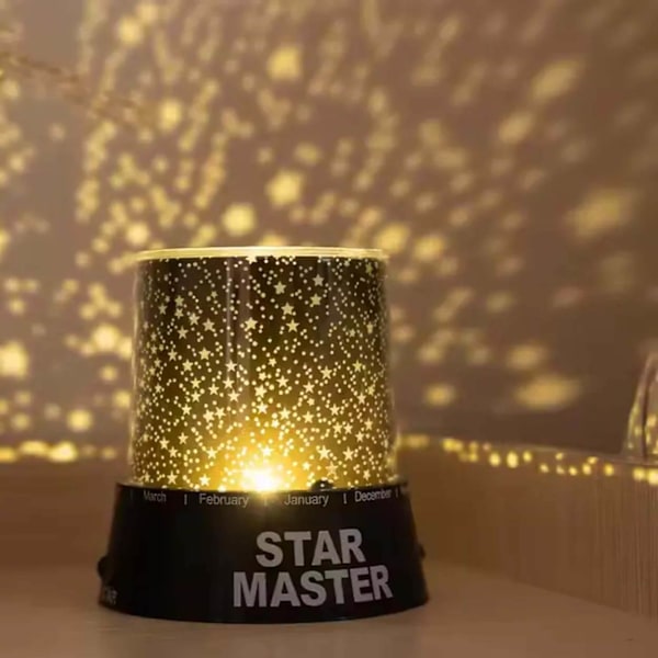 Stjärnprojektor | Galaxy Nattlampa svart