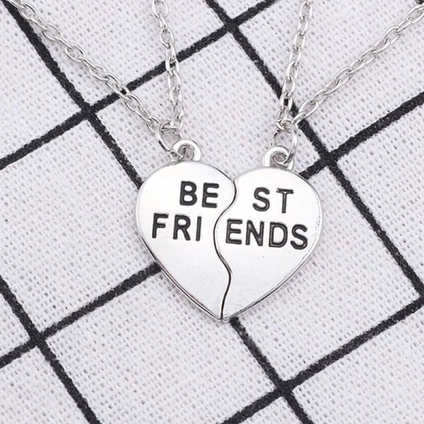 Best Friends Halsband - Vänskapshalsband för Kompisar Silver silver