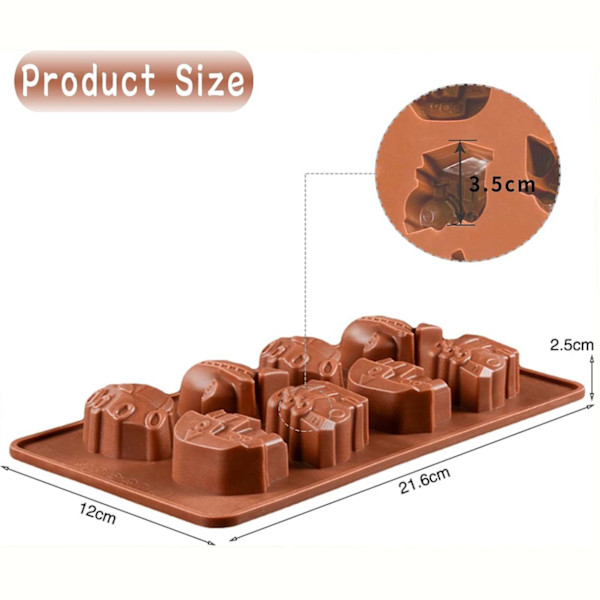 Silikonform til Chokolade og Bagning Biler, Både og Tog