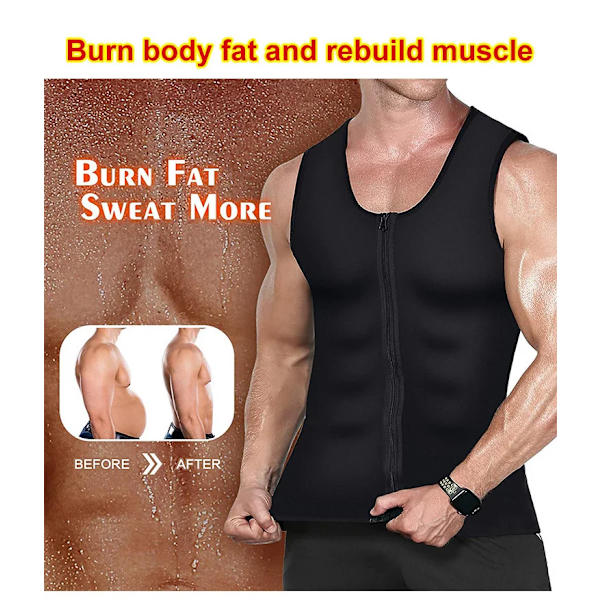Neoprene Sauna Vest Svart L