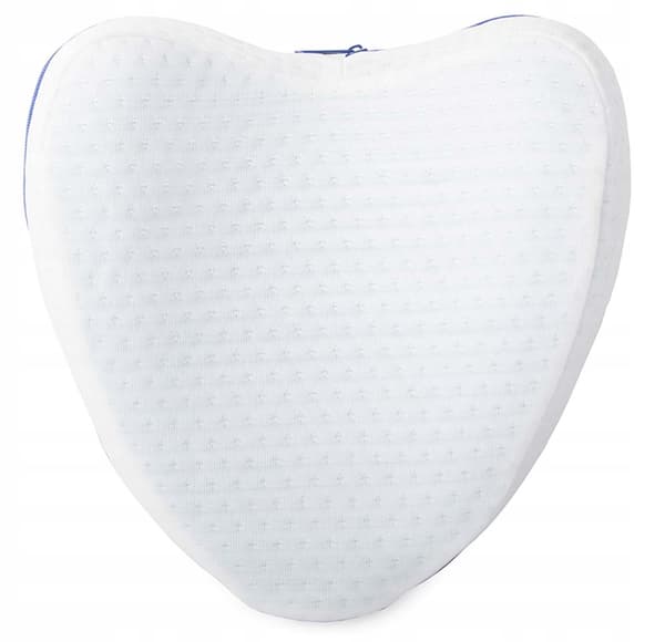 Ortopedisk Benkudde | Ergonomisk Knækudde i Memory Foam for Sidesovere hvit