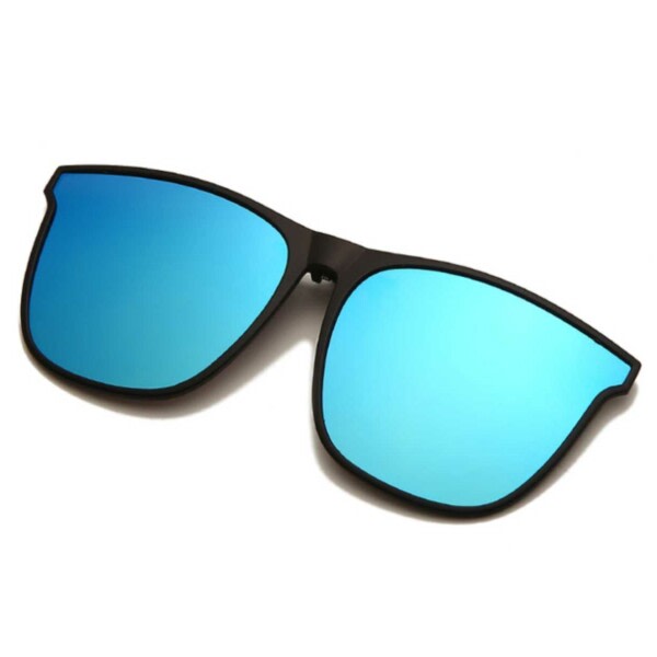 masser klassisk Ved daggry Klip -på solbriller - fastgjort til eksisterende briller - spejlglasblå blå  bf2e | Blå | Fyndiq